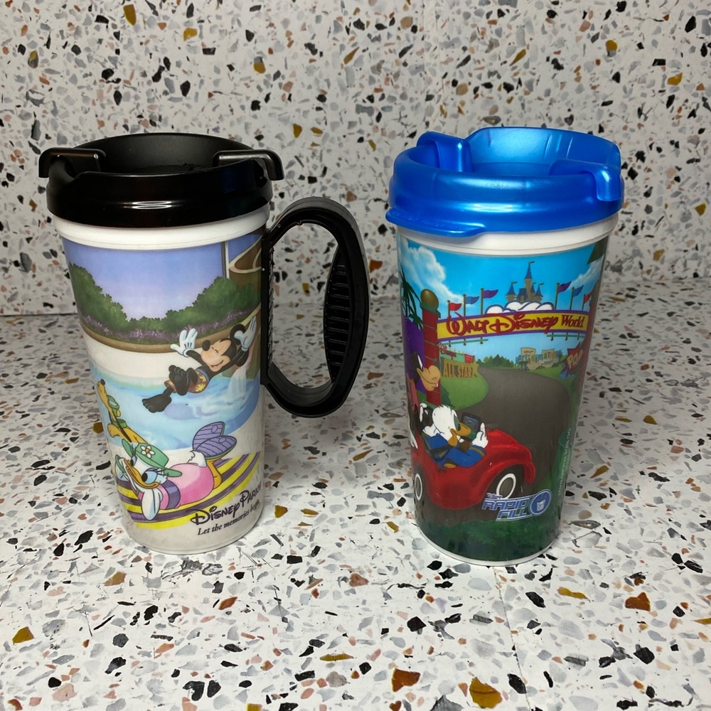 Disney Park Travel Mugs with Lids | Set of 2